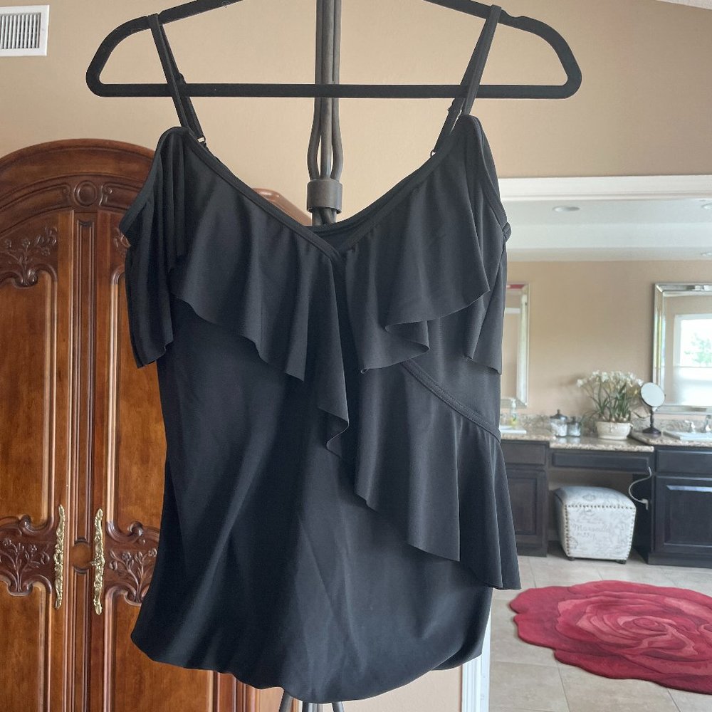 COCO REEF CONTOURS RURI RUFFLED TANKINI TOP 8 32C